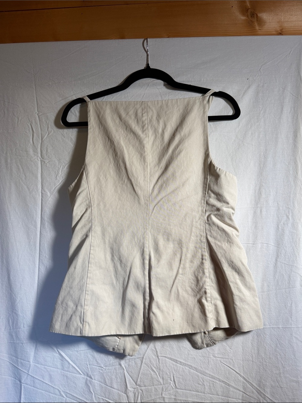 Madewell Ivory Button-Front Linen-Blend Vest - Picture 5 of 5
